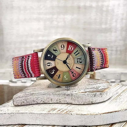 Classic Casual Watch with Blue Jean Strap