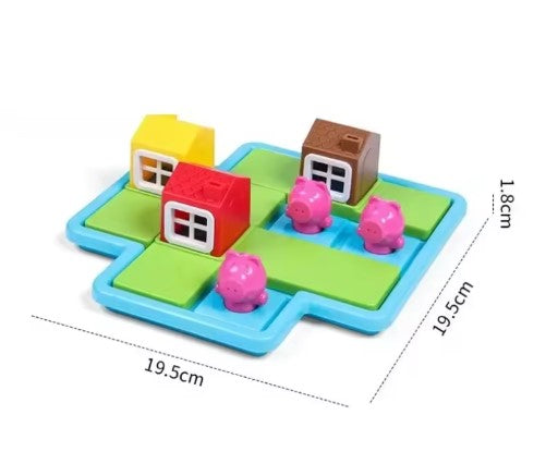 Educational 3 Little Pigs Wooden Puzzle Toy