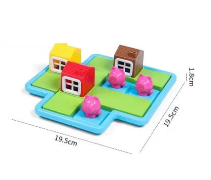 Educational 3 Little Pigs Wooden Puzzle Toy