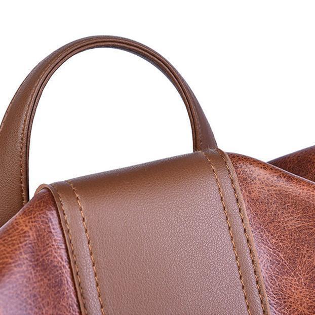 Secure Women's Leather Travel Backpack