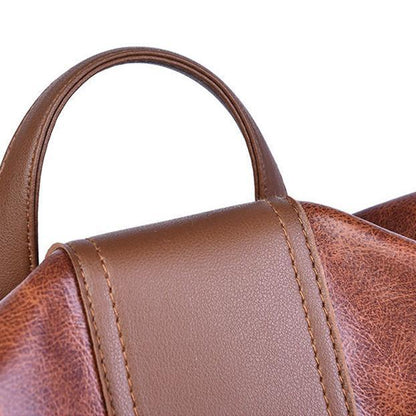 Secure Women's Leather Travel Backpack