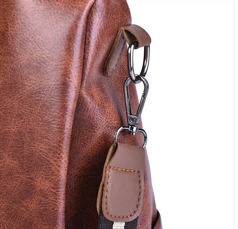 Secure Women's Leather Travel Backpack