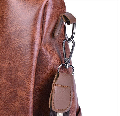 Secure Women's Leather Travel Backpack