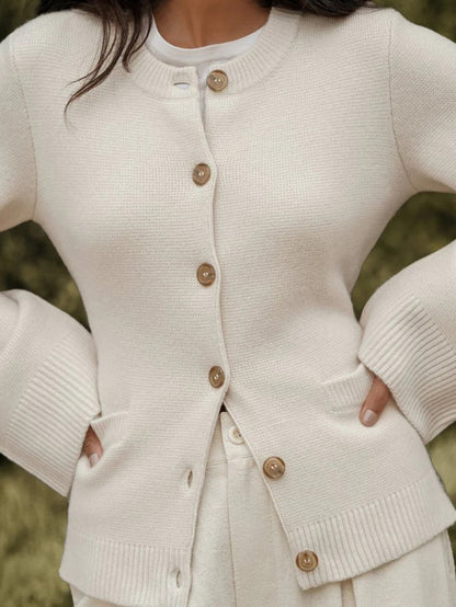 Women's Slim Fit Button Cardigan - Women Cardigan - Wild Eye Vision