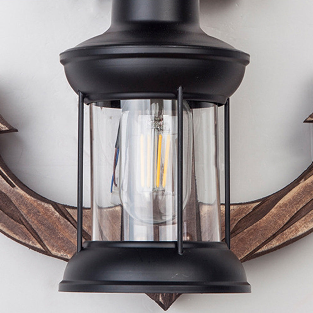 Rustic Coastal Wooden LED Wall Light