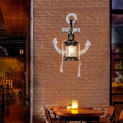 Rustic Coastal Wooden LED Wall Light