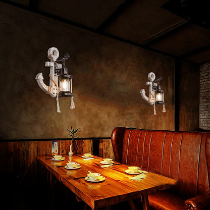 Rustic Coastal Wooden LED Wall Light