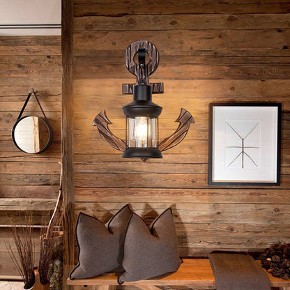 Rustic Coastal Wooden LED Wall Light