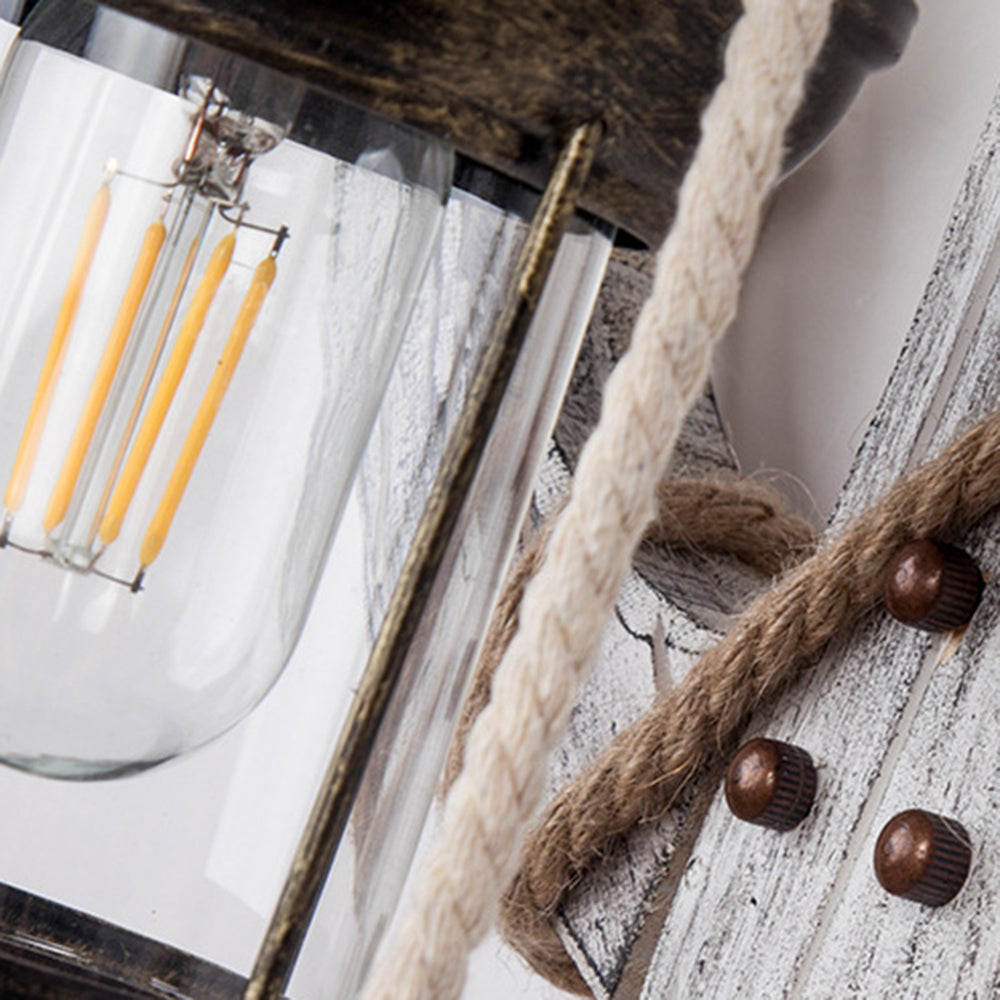 Rustic Coastal Wooden LED Wall Light