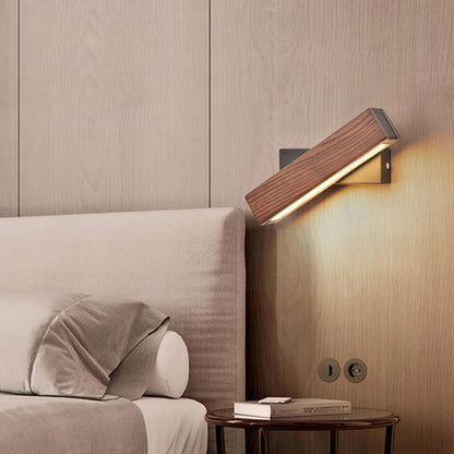 Modern Wood LED Rotating Wall Light - Fesara
