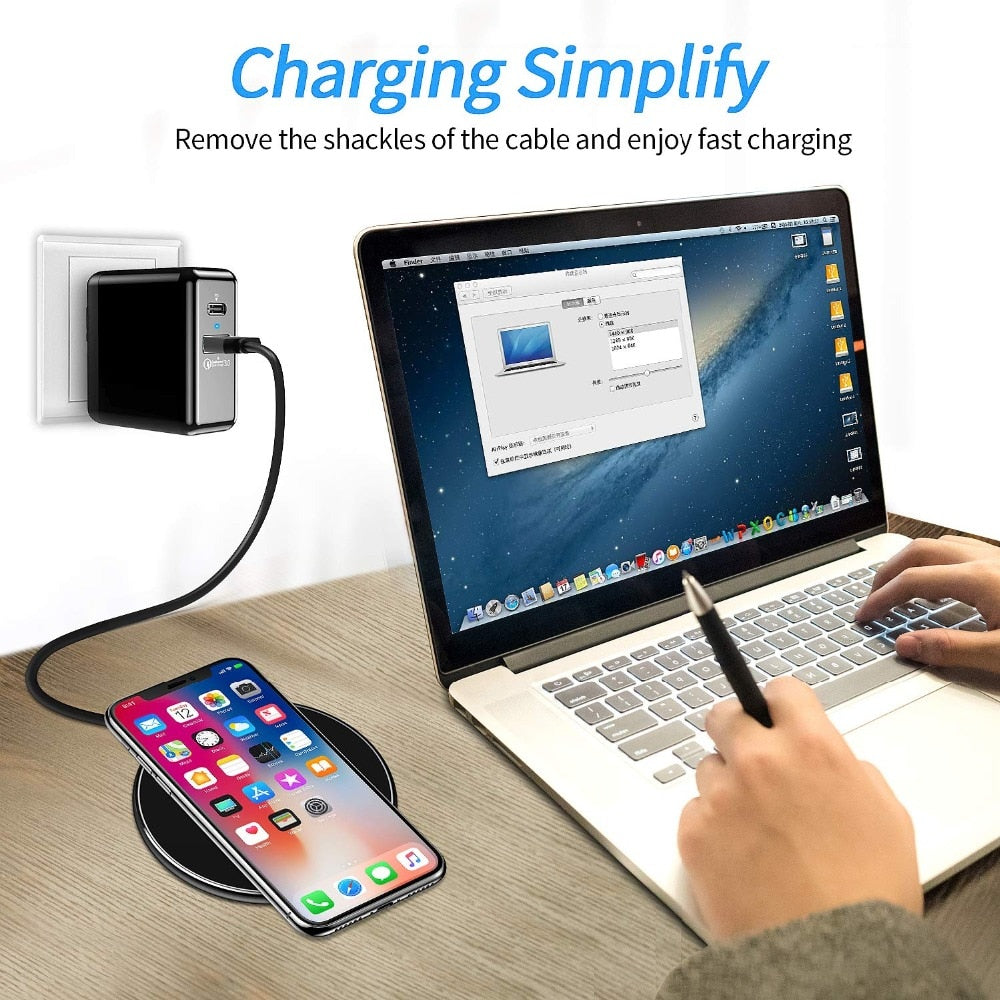 Quick Wireless Charger Pad for iPhone & Android