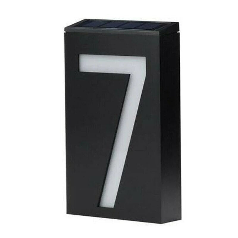 Solar Powered House Number Sign - Eco Friendly Modern