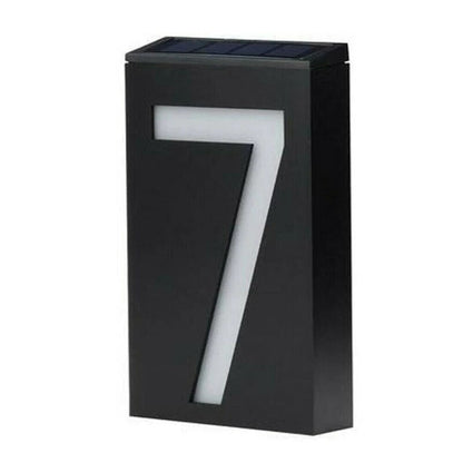 Solar Powered House Number Sign - Eco Friendly Modern