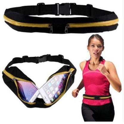 Sporty Double Pocket Waist Belt