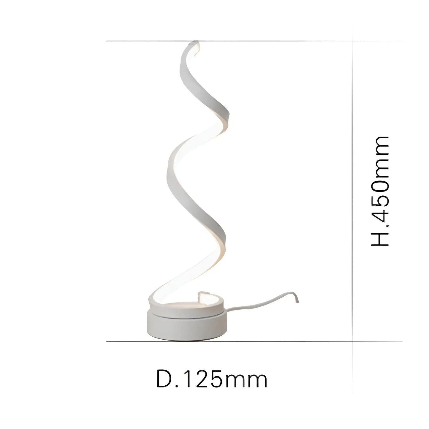 Stylish Spiral LED Desk Lamp - Bright Energy Saving Light