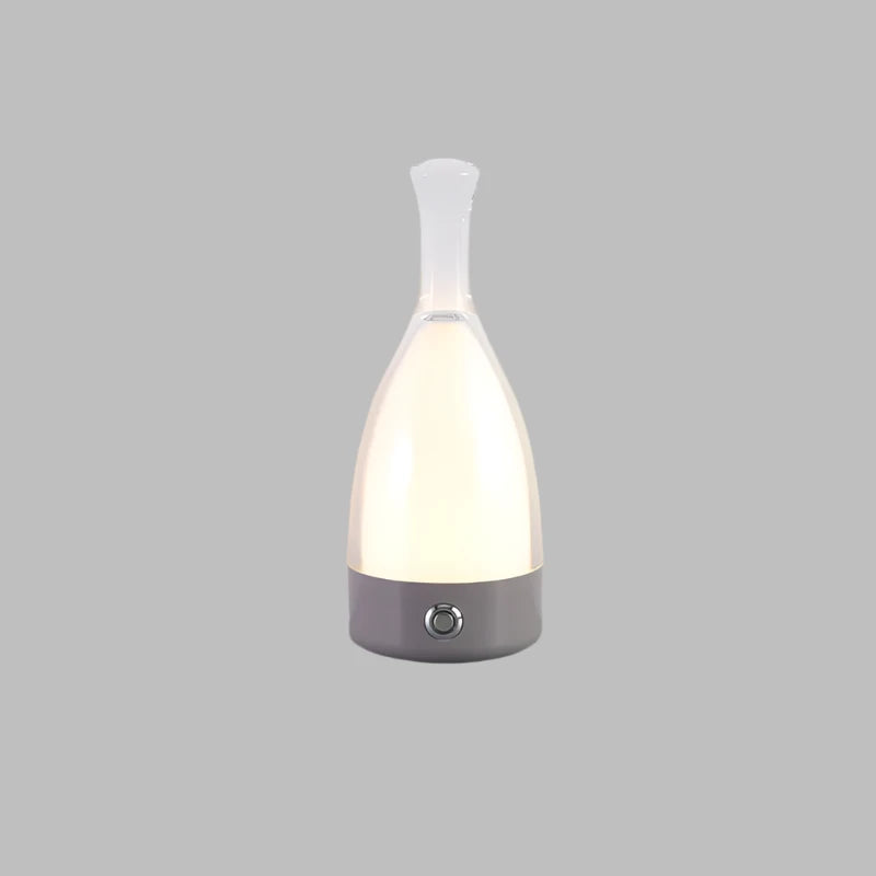 Elegant Glass Wine Bottle Desk Lamp