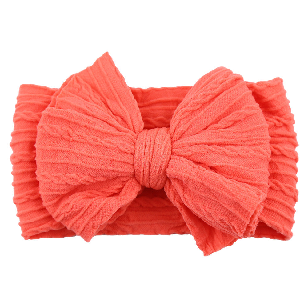 Girls' Soft Nylon Hair Bow Headband